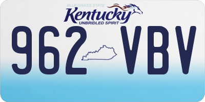 KY license plate 962VBV