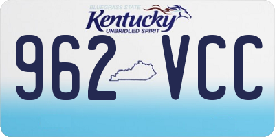 KY license plate 962VCC