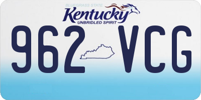 KY license plate 962VCG