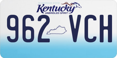 KY license plate 962VCH