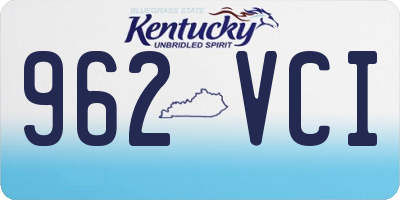 KY license plate 962VCI