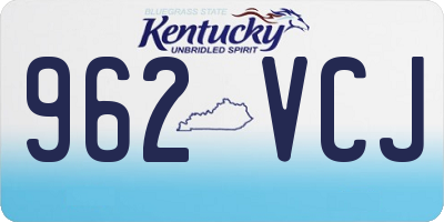 KY license plate 962VCJ