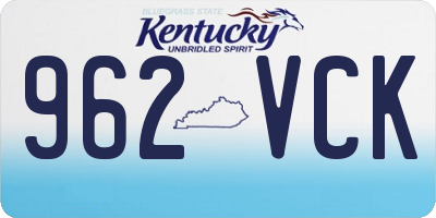 KY license plate 962VCK