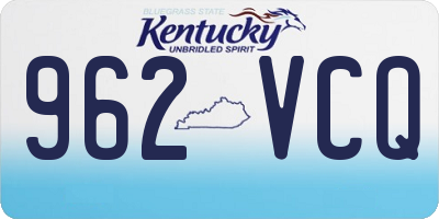 KY license plate 962VCQ