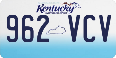 KY license plate 962VCV
