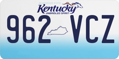 KY license plate 962VCZ