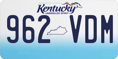 KY license plate 962VDM
