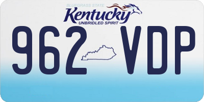 KY license plate 962VDP