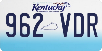 KY license plate 962VDR