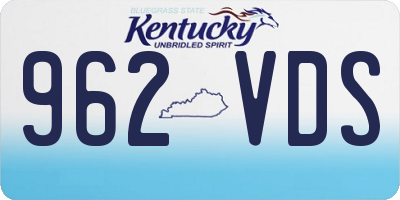 KY license plate 962VDS