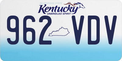 KY license plate 962VDV