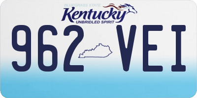 KY license plate 962VEI