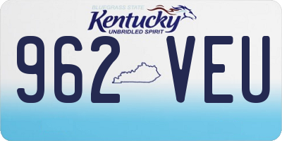 KY license plate 962VEU