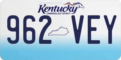 KY license plate 962VEY