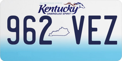 KY license plate 962VEZ