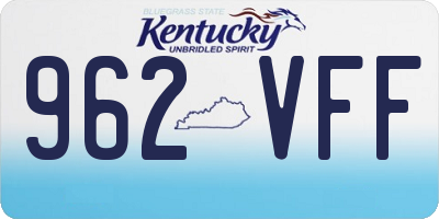 KY license plate 962VFF
