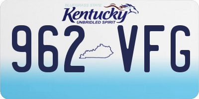 KY license plate 962VFG