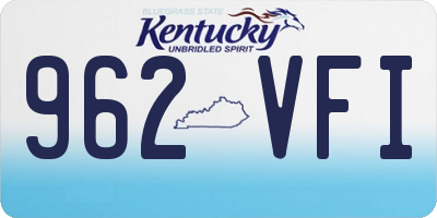 KY license plate 962VFI