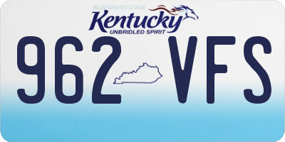 KY license plate 962VFS