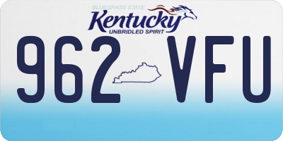 KY license plate 962VFU