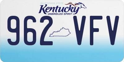 KY license plate 962VFV
