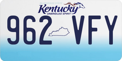 KY license plate 962VFY