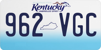 KY license plate 962VGC