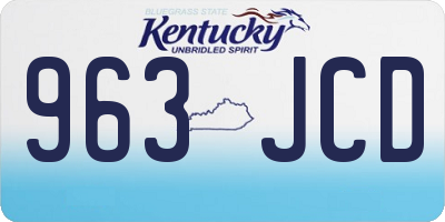 KY license plate 963JCD