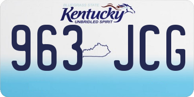 KY license plate 963JCG