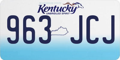 KY license plate 963JCJ