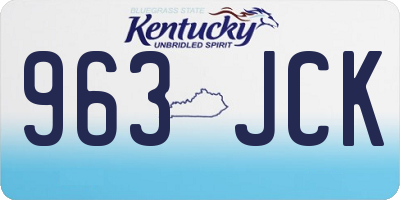 KY license plate 963JCK