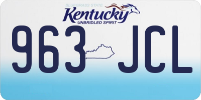 KY license plate 963JCL