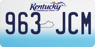 KY license plate 963JCM