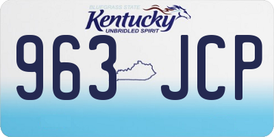 KY license plate 963JCP