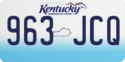 KY license plate 963JCQ