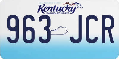 KY license plate 963JCR