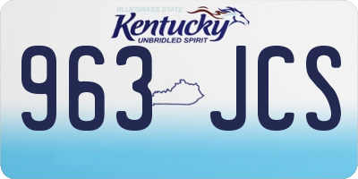 KY license plate 963JCS