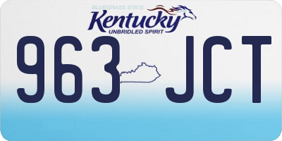 KY license plate 963JCT