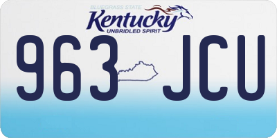 KY license plate 963JCU