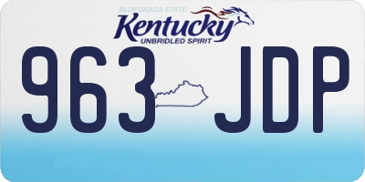 KY license plate 963JDP