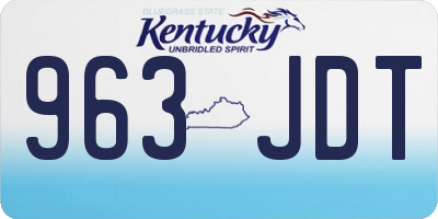 KY license plate 963JDT