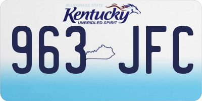 KY license plate 963JFC