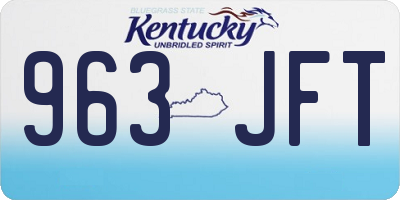 KY license plate 963JFT