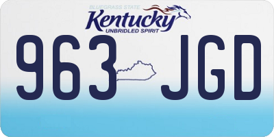 KY license plate 963JGD