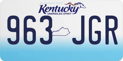 KY license plate 963JGR