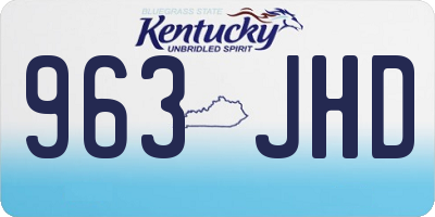 KY license plate 963JHD