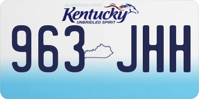KY license plate 963JHH