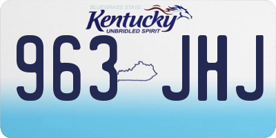 KY license plate 963JHJ