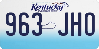 KY license plate 963JHO