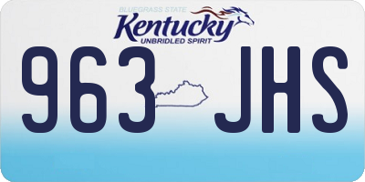 KY license plate 963JHS